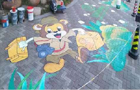 南充夏季画地面彩绘会遇到的问题