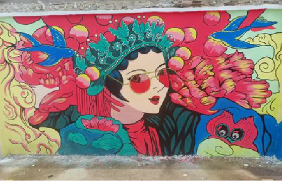 南充墙体彩绘-网红墙