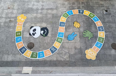 南充地面游戏彩绘